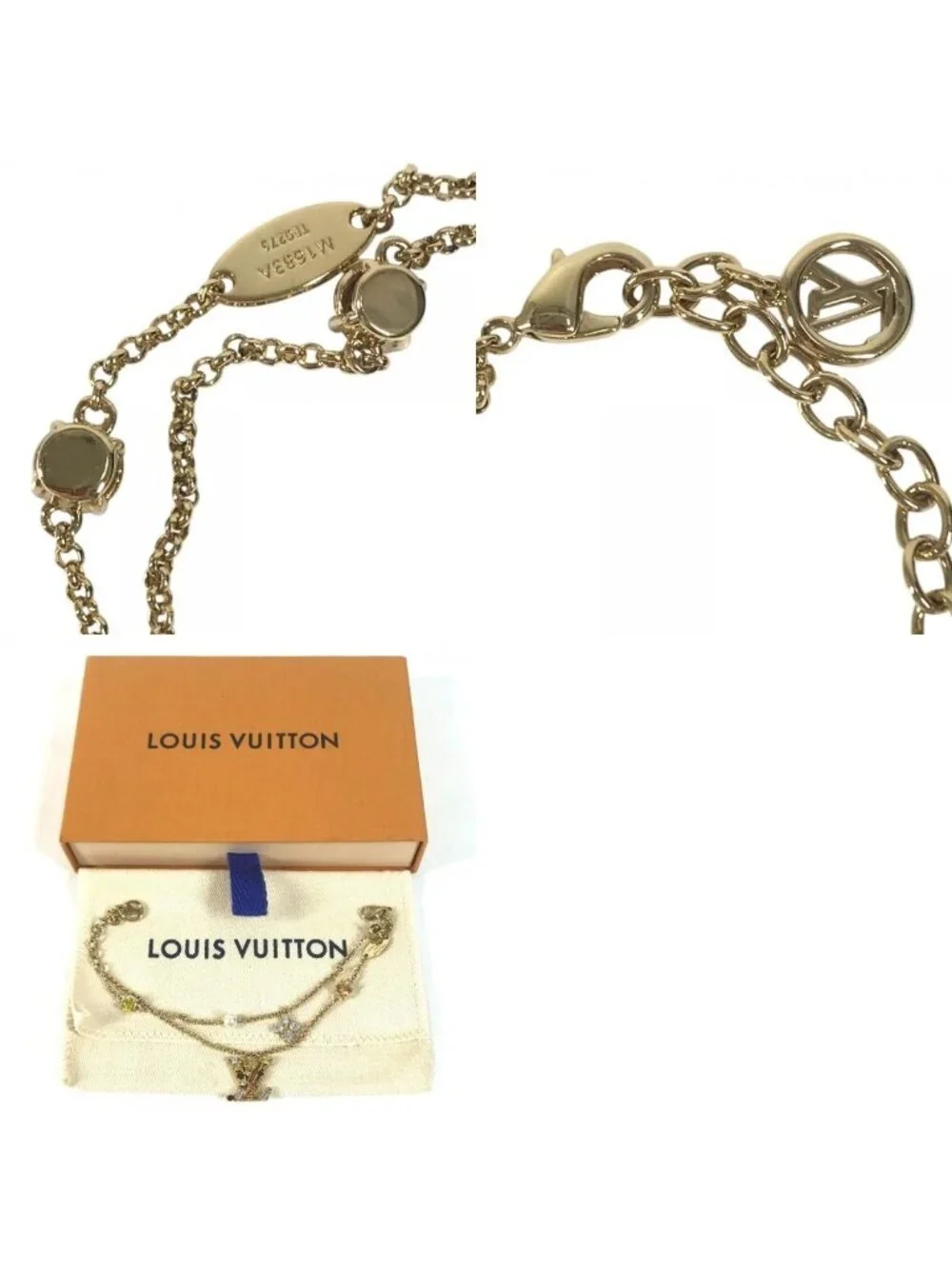 Louis Vuitton Bracelet LV Metal Strass Gold